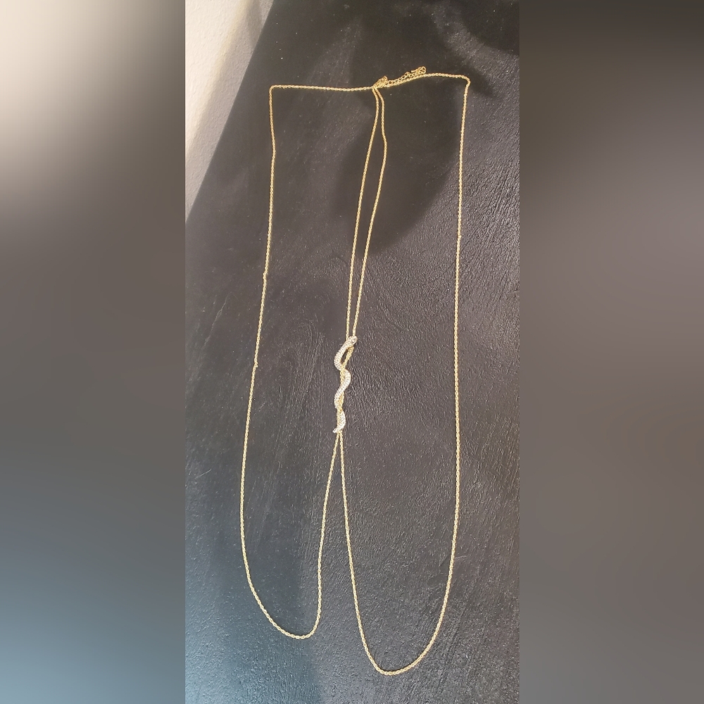 Elegant Gold Snake Pendant Bodychain